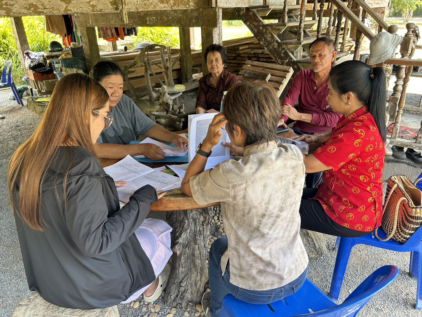 พช.ช้างกลาง  ติดตามการดำเนินงาน โครงการแก้ไขปัญหาความยากจน (กข.คจ.)บ้านหนองไหล